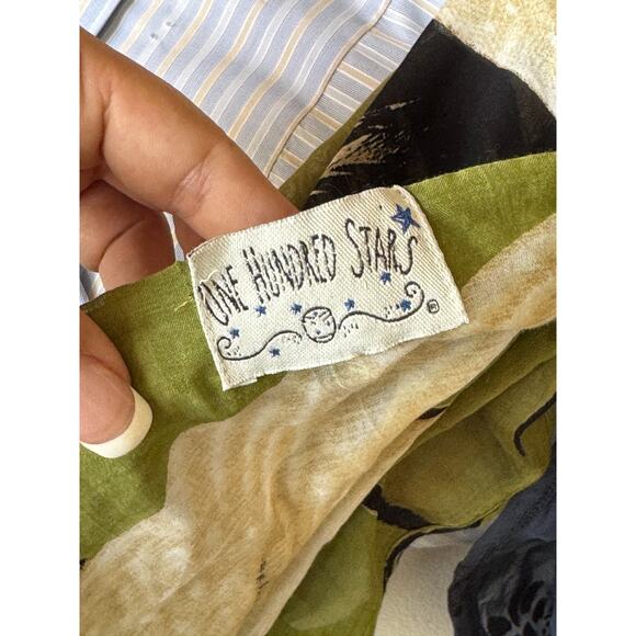 One Hundred Stars Short Kimono Jacket Bird Crane Print Asian Cover Up Open O/S - Picture 6 of 9